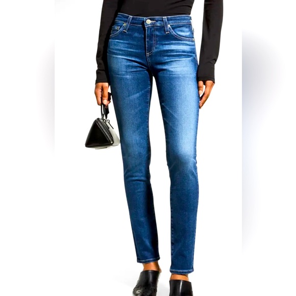 Ag Jeans Contour 360 The Prima Mid Rise Cigarette Leg Skinny Jeans Sz. 28R - Picture 1 of 15